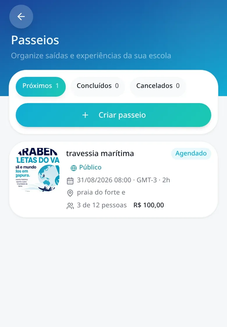 Passeios e travessias