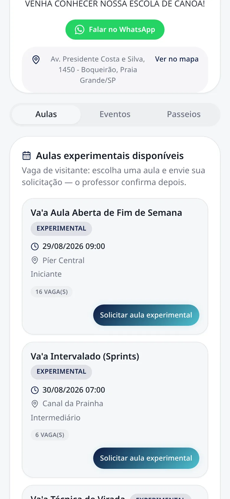 Visitantes e aula experimental
