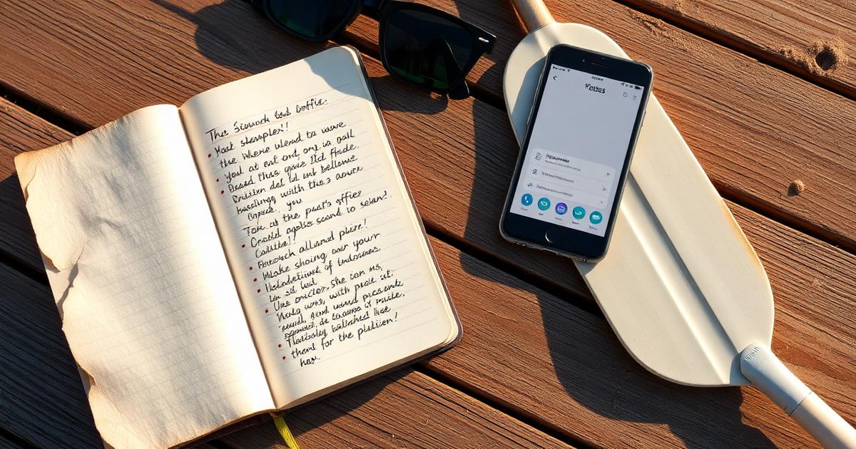 Planilha impressa ao lado de um celular mostrando a lista de alunos de uma escola de praia